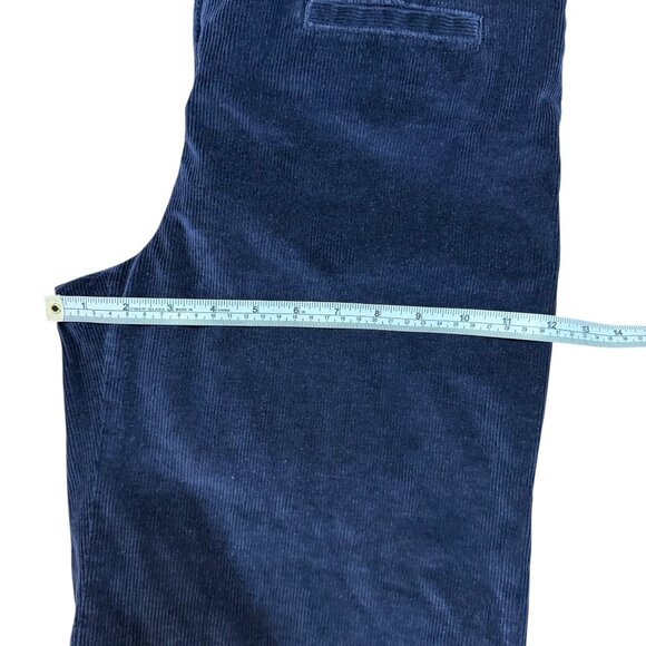 Cartonnier x Anthropologie Corduroy Wide Leg Pants Navy Size 8 Western Academia - Picture 7 of 7